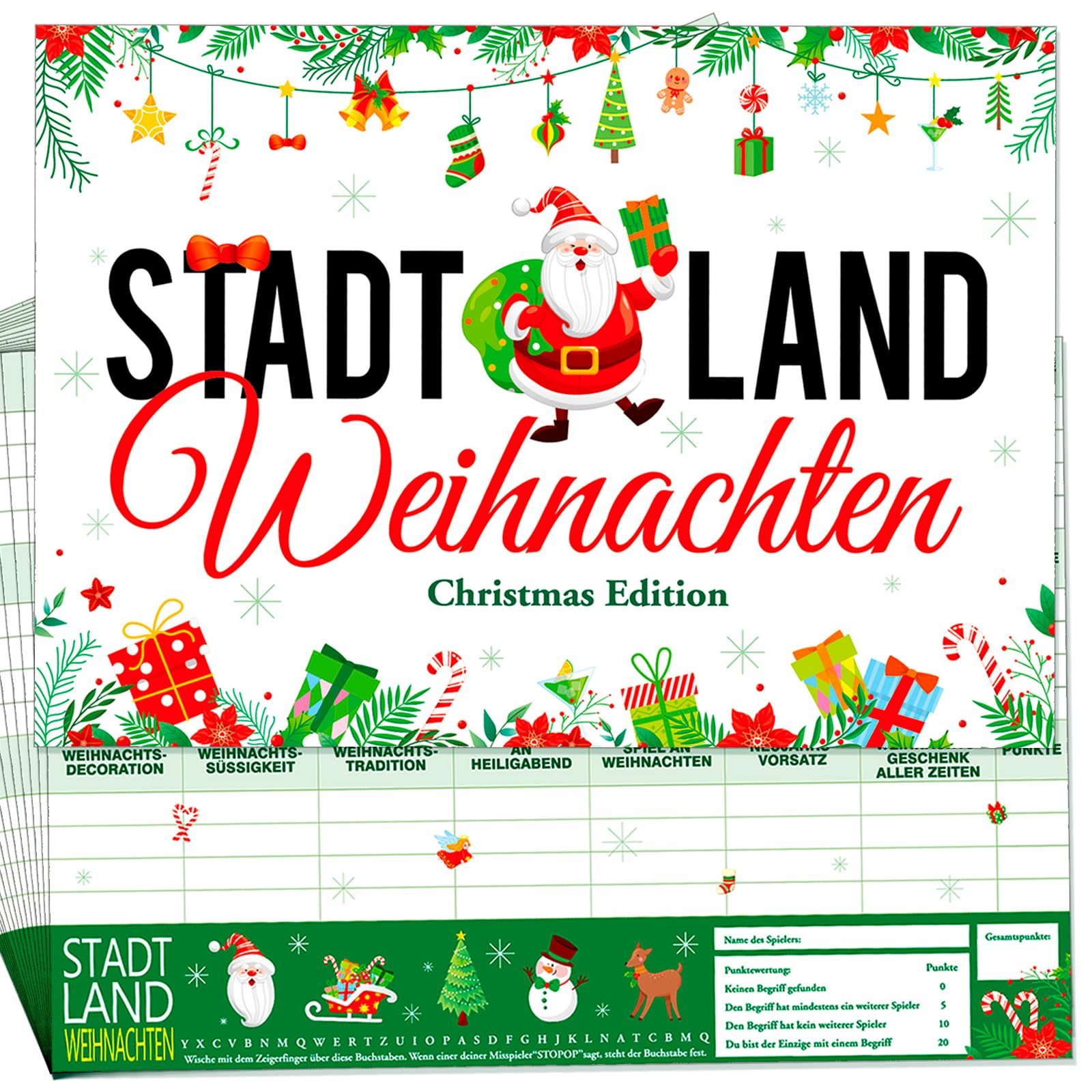 howaf-spielblock-stadt-land-weihnachten-20-blatt-a4 image 1