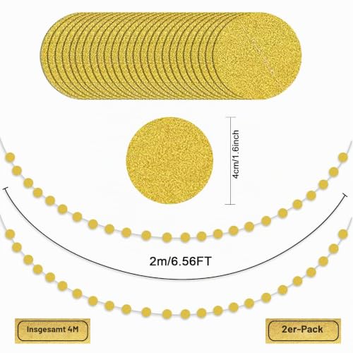 howaf-silvester-girlande-happy-new-year-banner-gold-glitzer-3m image 8
