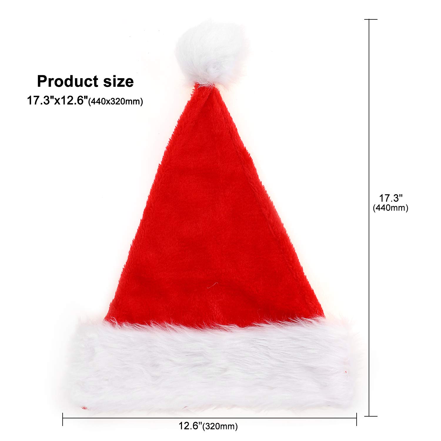 howaf-weihnachtsm-tze-pl-sch-rot-wei-2er-set-erwachsene image 4