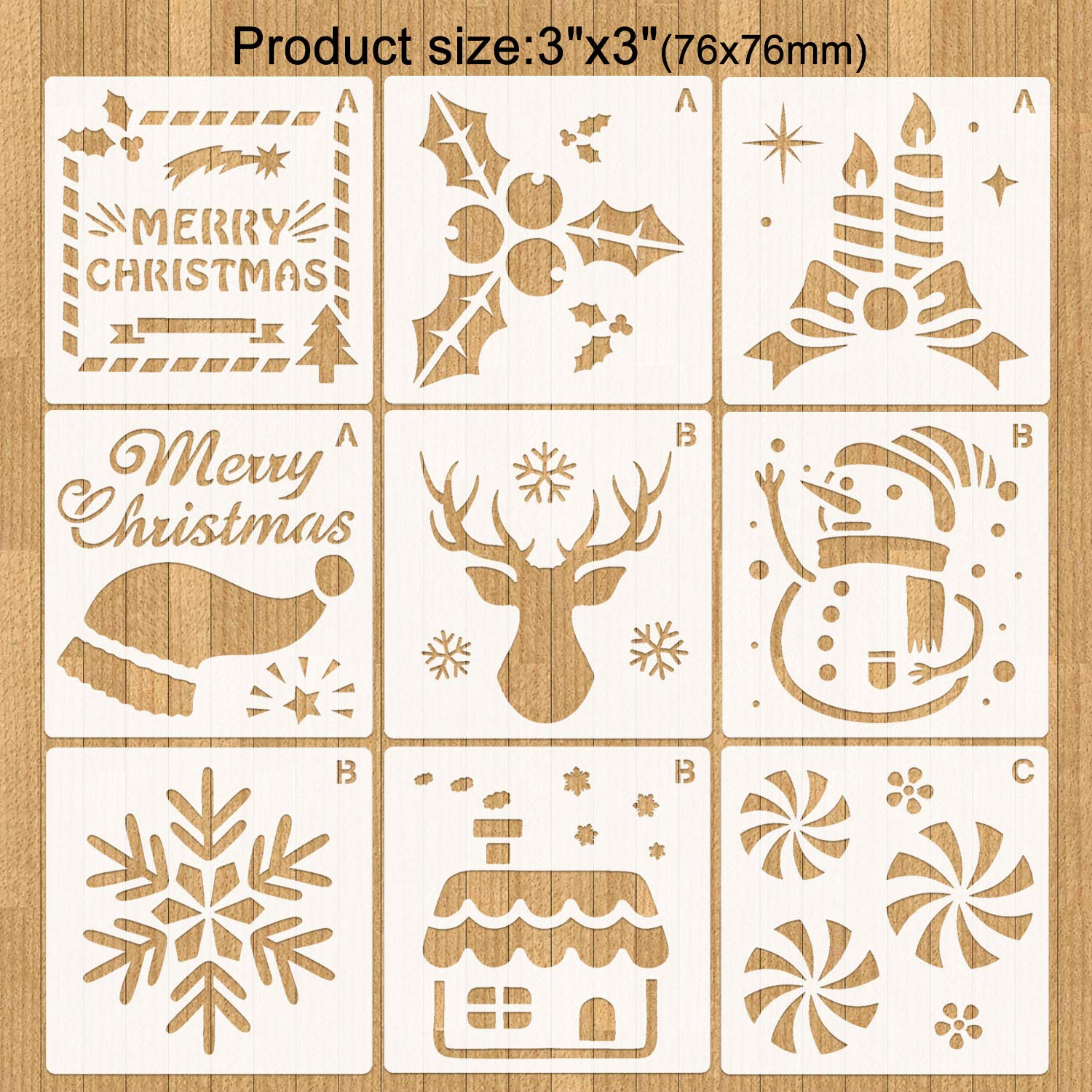 howaf-weihnachtsschablonen-24-tlg-stil-a-7-6-cm-kunststoff image 2