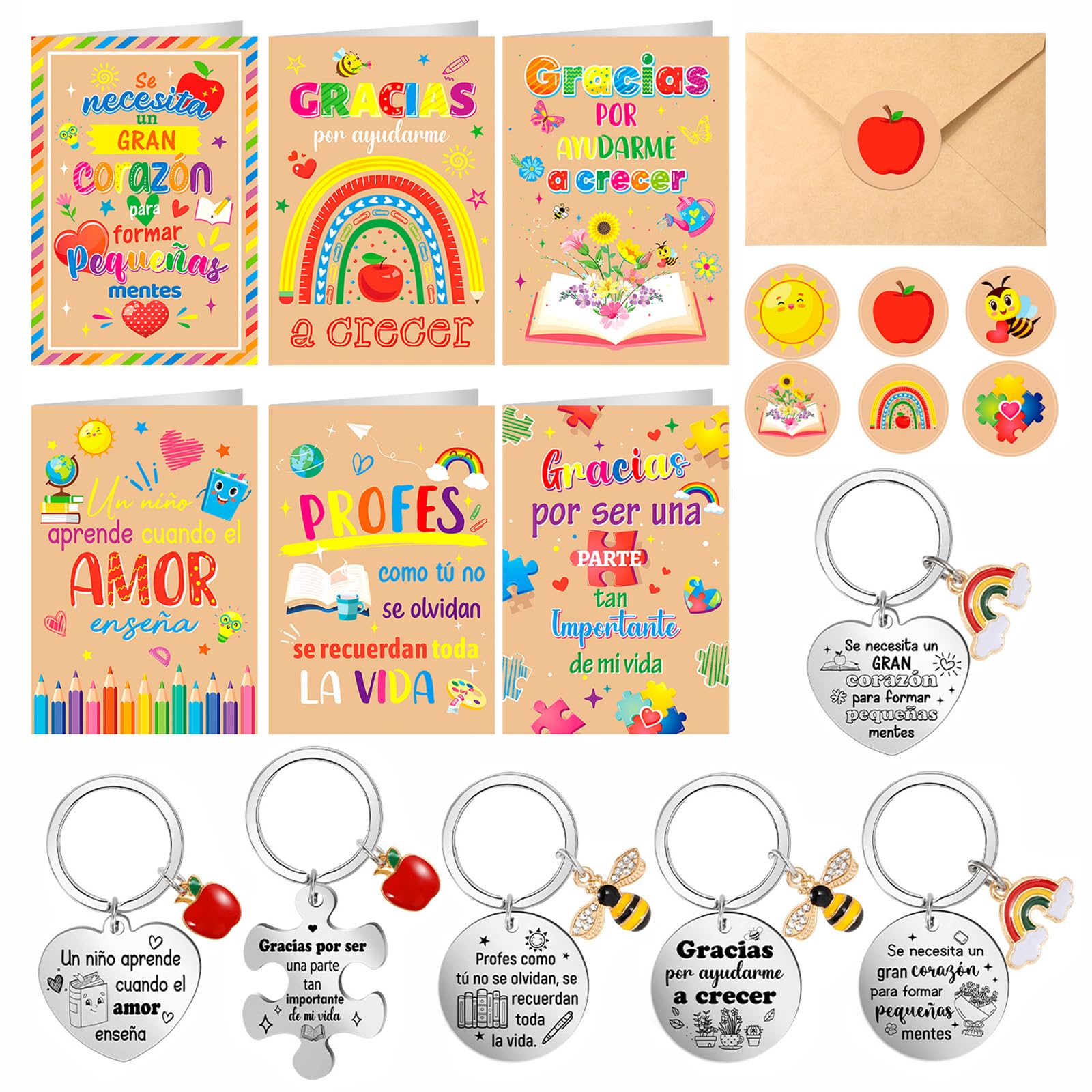 howaf-gift-bags-lehrerin-geschenkset-karte-schl-sselanh-nger-a image 1