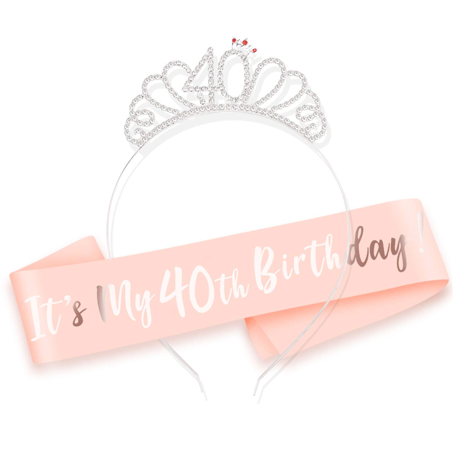 howaf-it-s-my-40th-birthday-sch-rpe-und-tiara-rosegold-set image 1