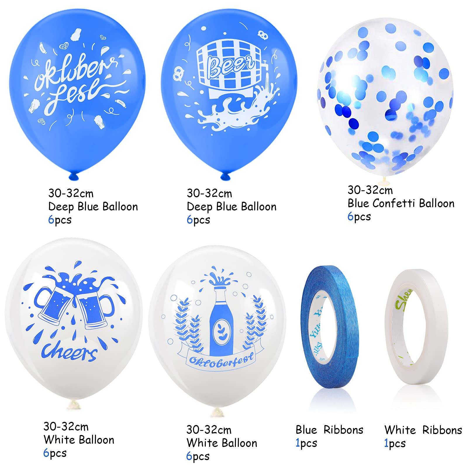howaf-oktoberfest-deko-luftballons-wei-blau-30-teilig-latex image 3