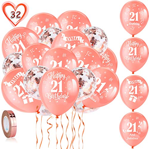 howaf-21-geburtstag-luftballons-rosegold-30-st-ck-konfetti-set image 8