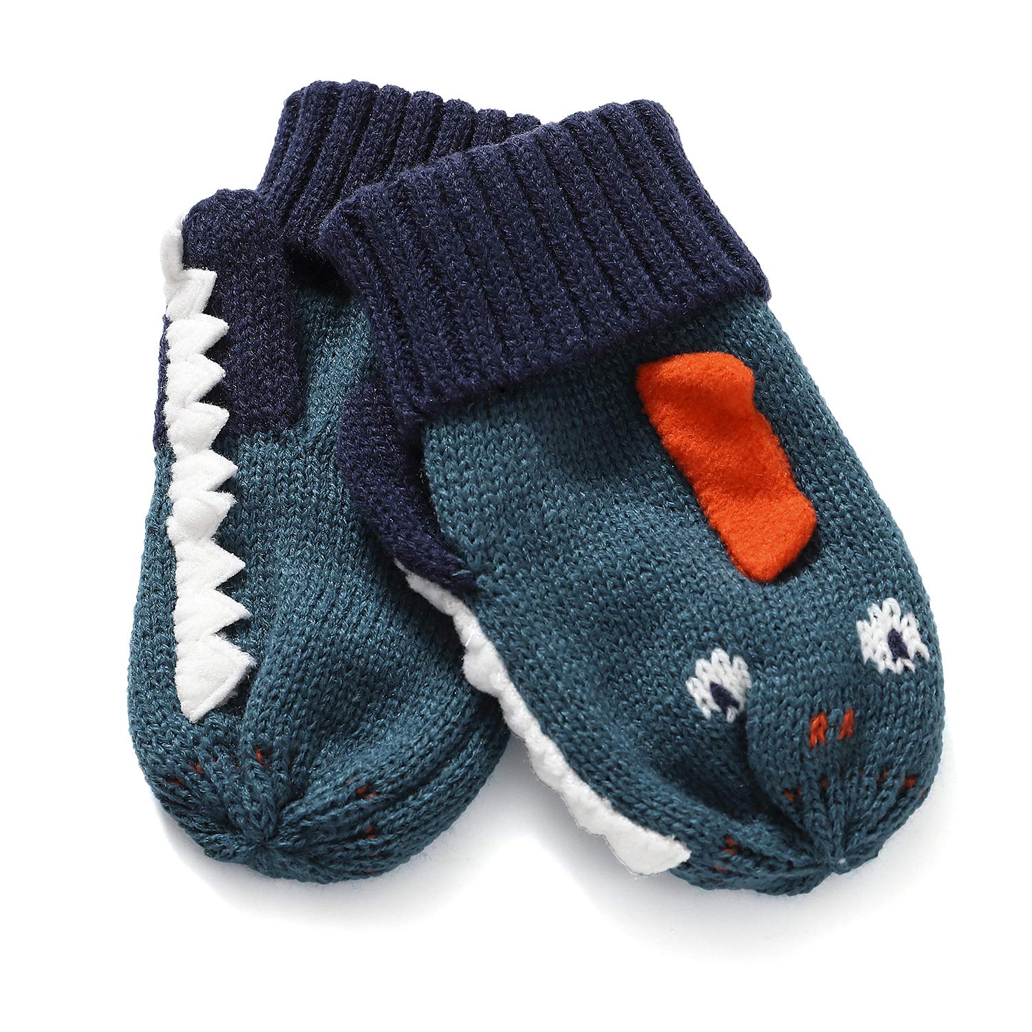 tacobear-winterm-tze-kinder-gr-ner-dinosaurier-handschuhe image 5