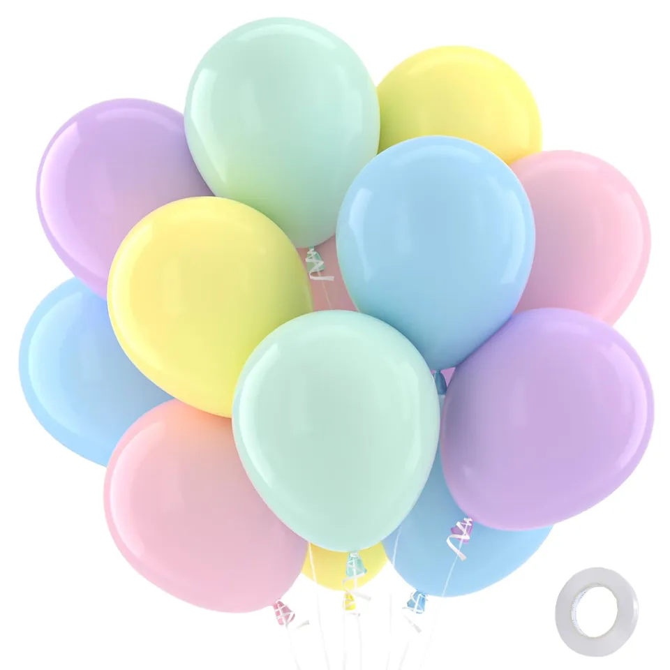 qifu-luftballons-pastell-macaron-100-st-ck-12-zoll-bunt image 1