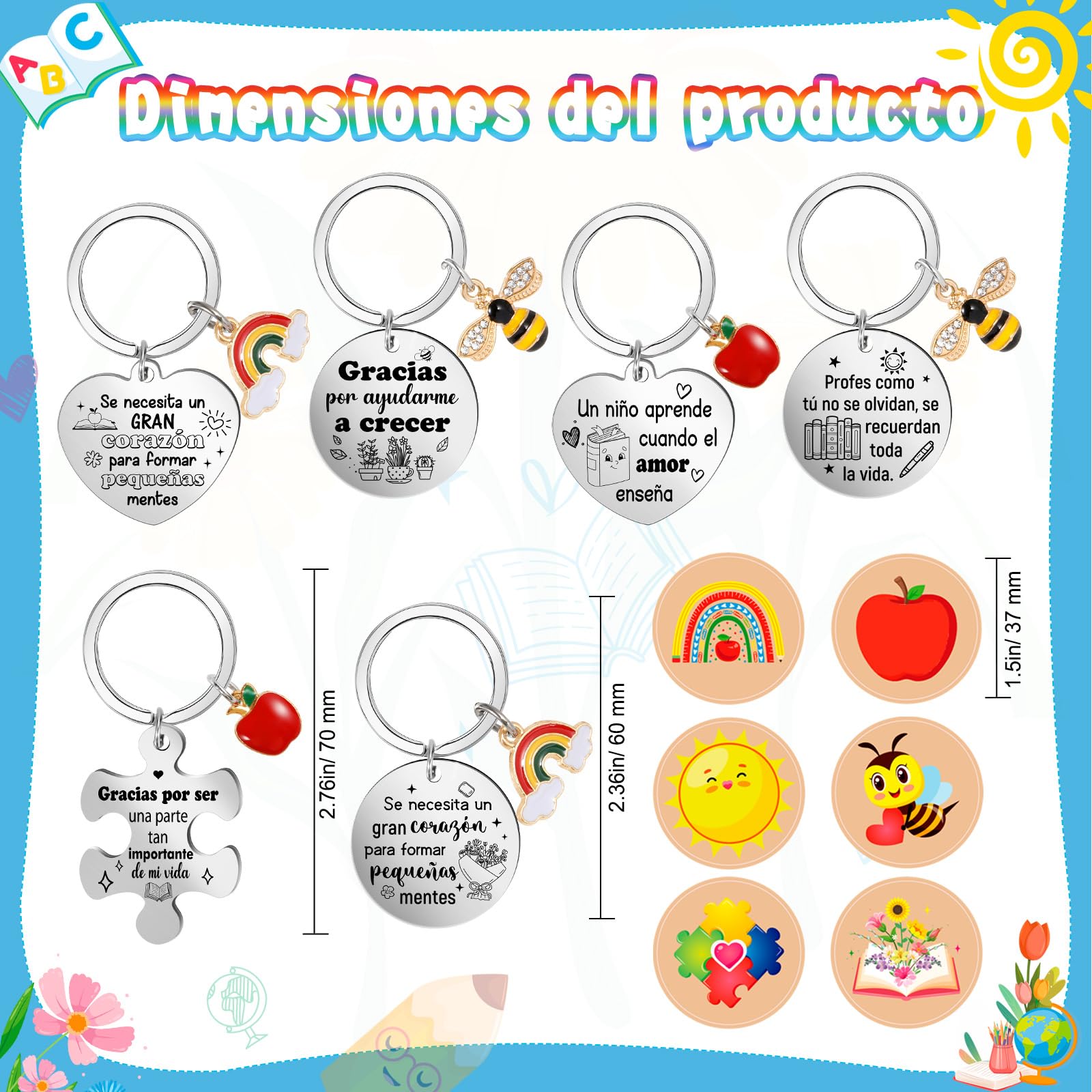 howaf-gift-bags-lehrerin-geschenkset-karte-schl-sselanh-nger-a image 3