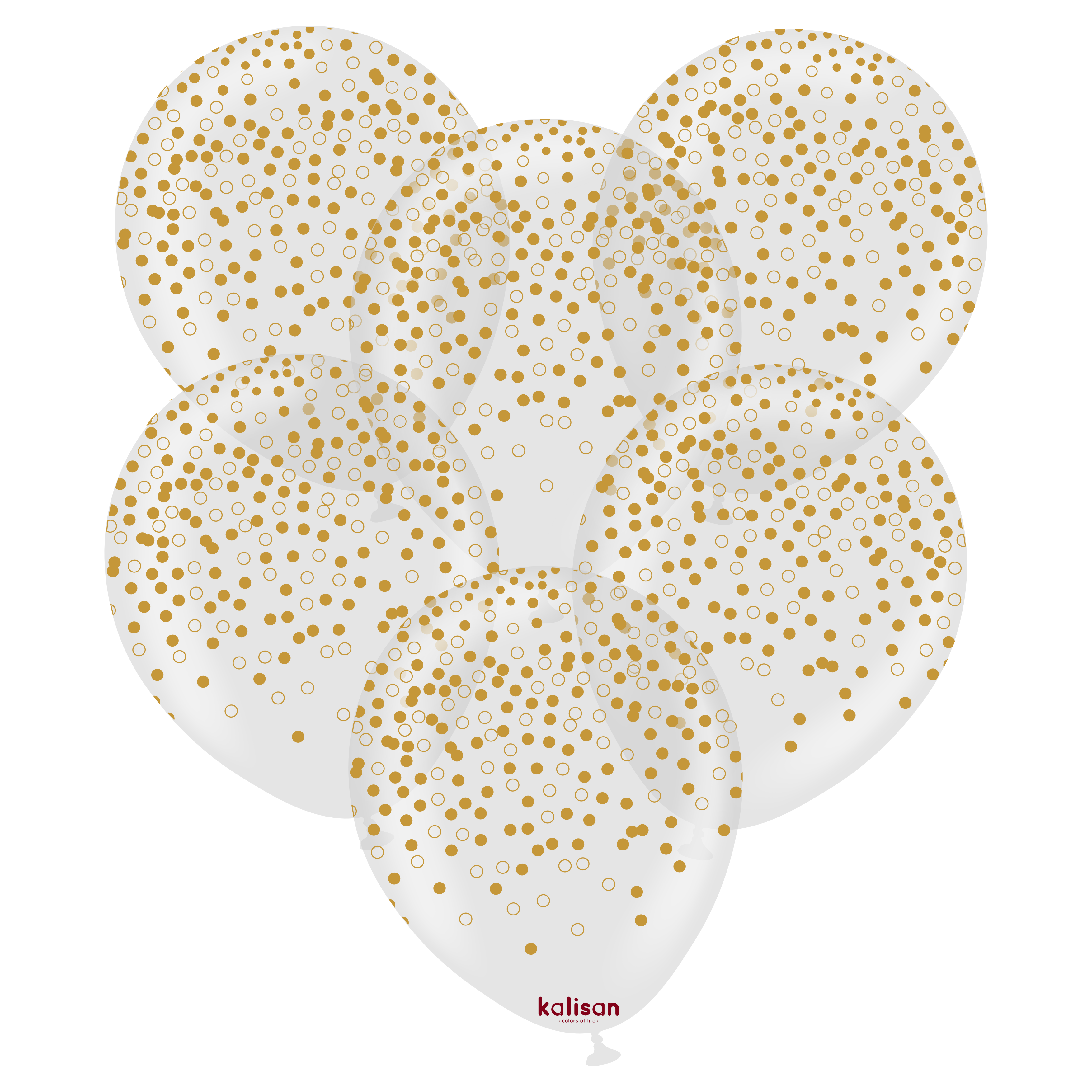 kalisan-party-theme-confetti-gold-luftballon-transparent-6-st-ck image 1