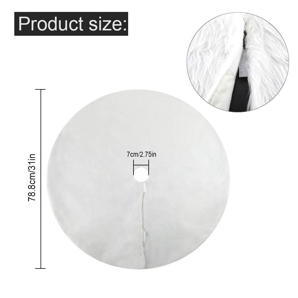 howaf-weihnachtsbaumrock-wei-78-cm-schneeflocke-pl-sch-rund image 2