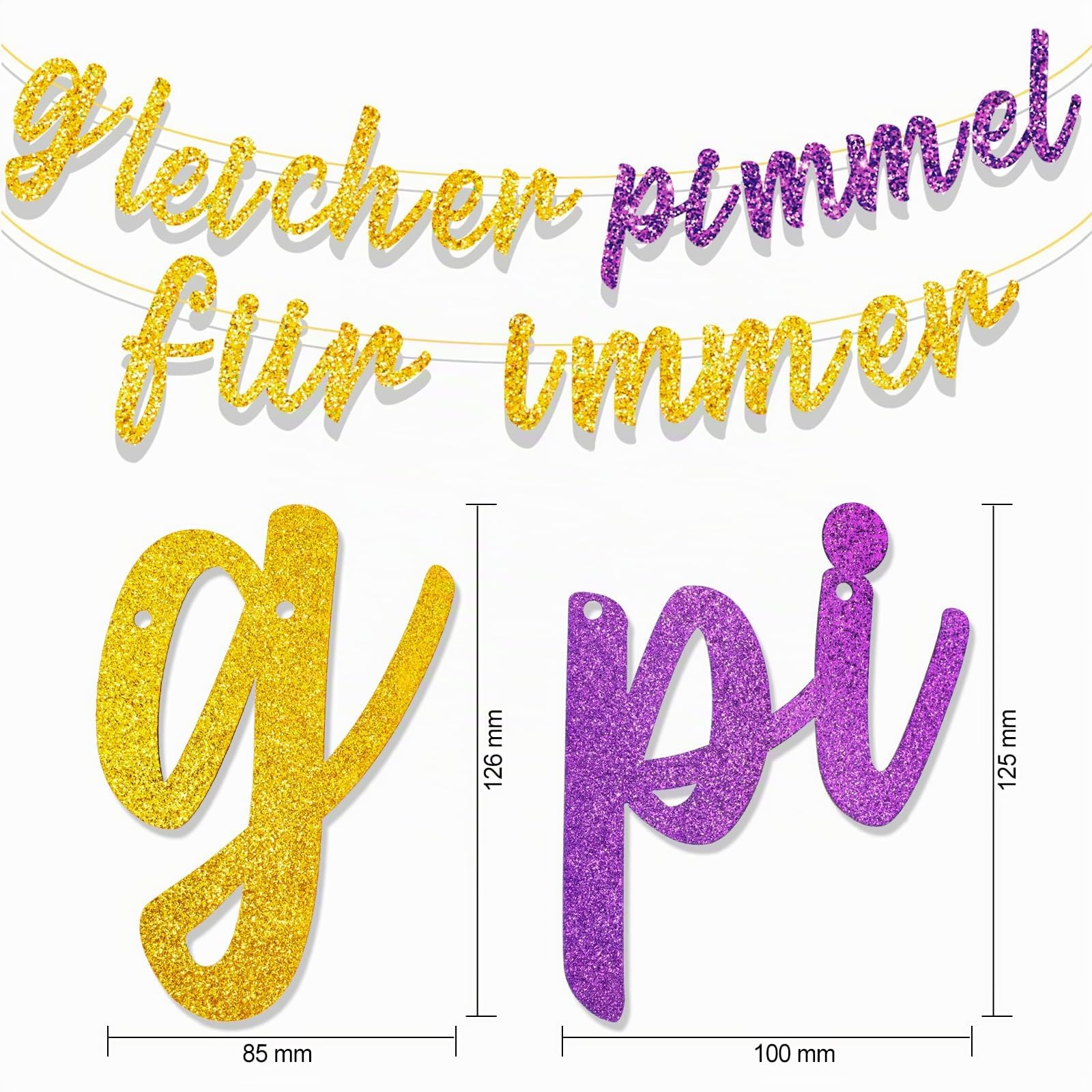 howaf-jga-deko-frauen-set-banner-18-ballons-lila-gold image 3