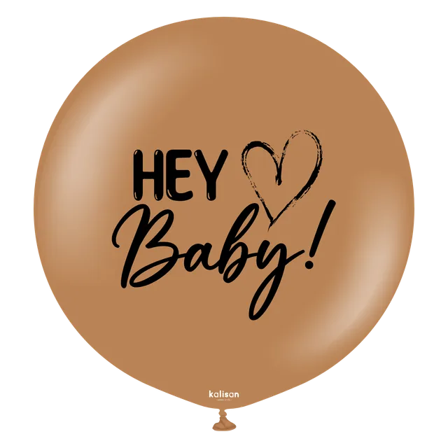 kalisan-gender-reveal-hey-baby-luftballon-36-zoll-caramel image 1