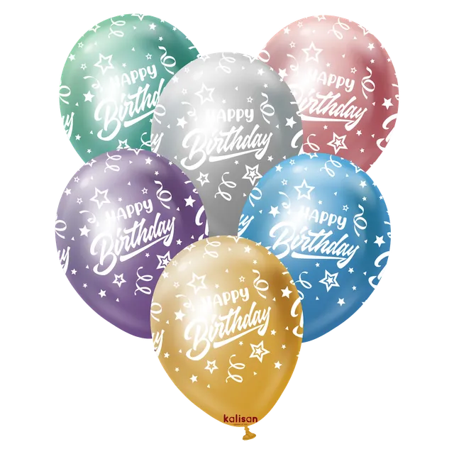 kalisan-birthday-happy-birthday-chrome-luftballon-25-stk-mirror image 1