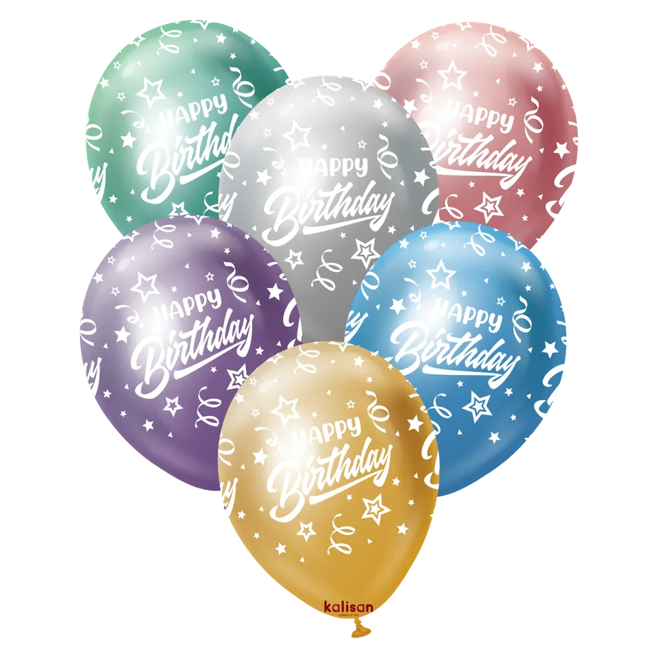 kalisan-birthday-happy-birthday-chrome-luftballon-25-stk-mirror image 1