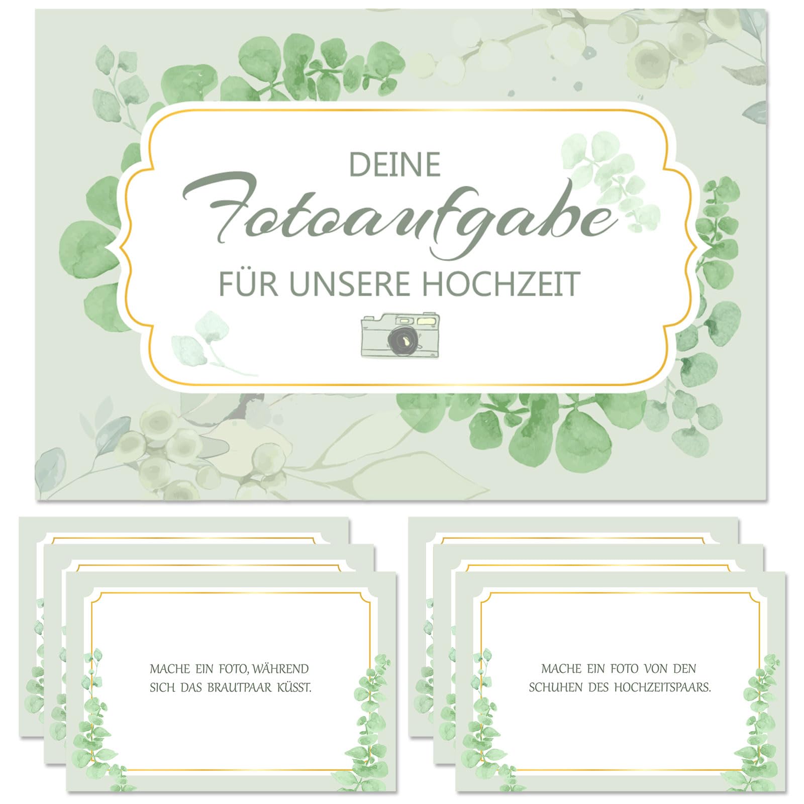 howaf-fotoaufgaben-hochzeit-spiel-50-karten-eukalyptus image 1