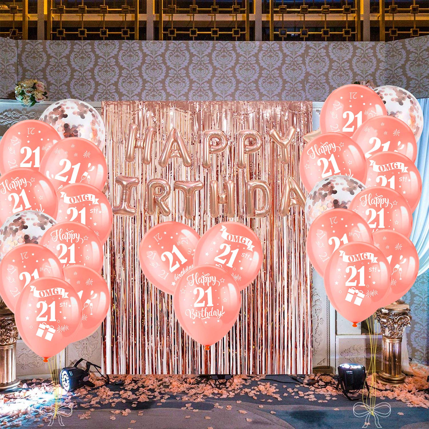 howaf-21-geburtstag-luftballons-rosegold-30-st-ck-konfetti-set image 5