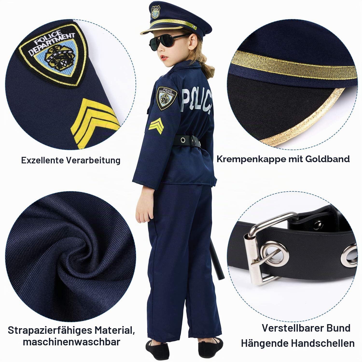 tacobear-costume-polizei-kost-m-kinder-12-tlg-mit-ausr-stung image 3