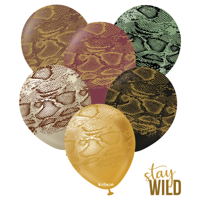 kalisan-safari-snake-luftballons-mix-12-25-stk-safari image 1