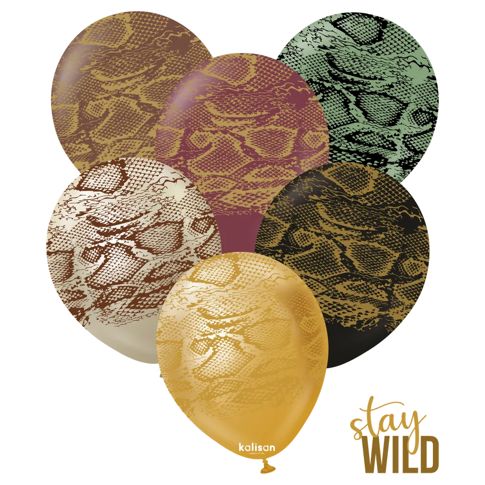 kalisan-safari-snake-luftballons-mix-12-25-stk-safari image 1