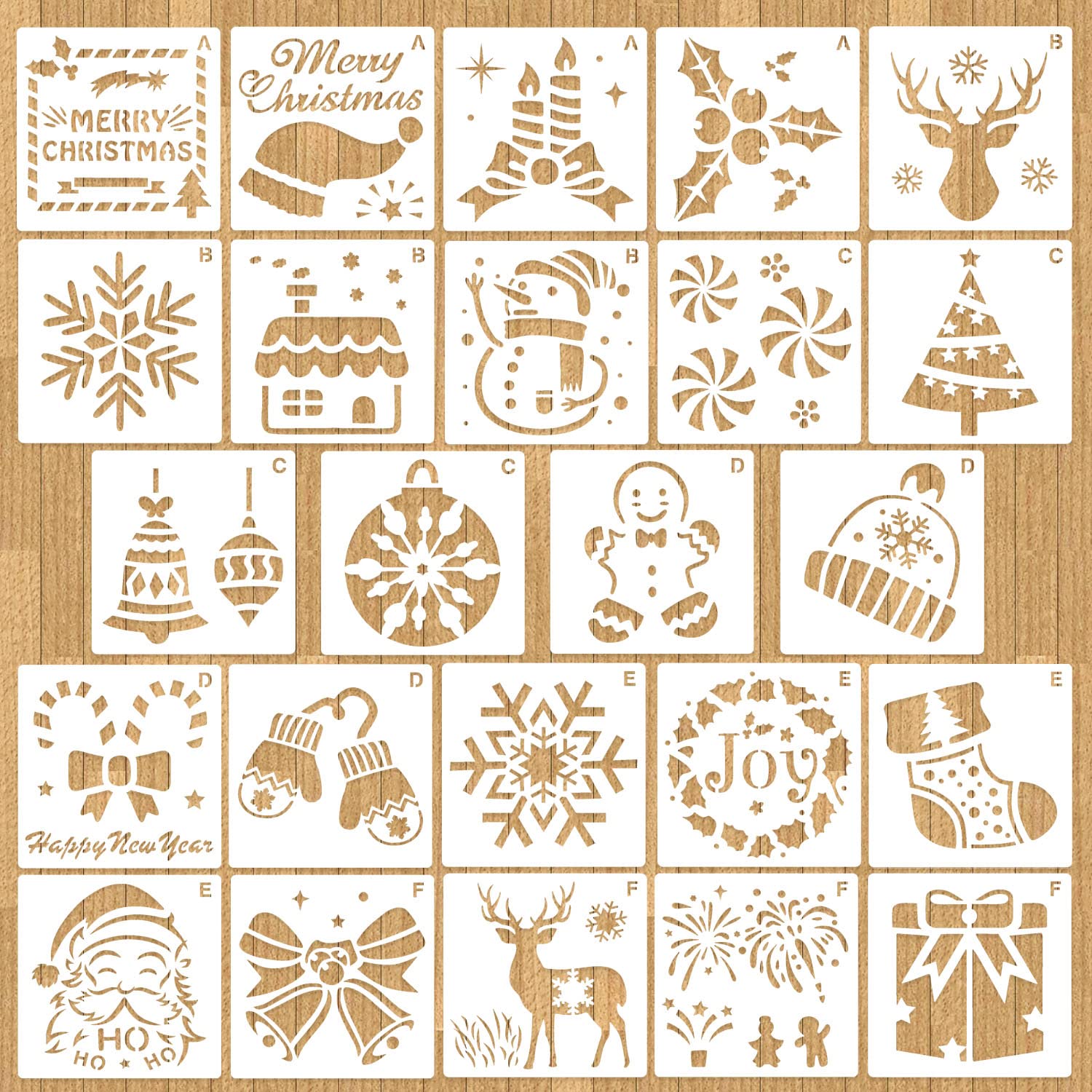 howaf-weihnachtsschablonen-24-tlg-stil-a-7-6-cm-kunststoff image 1