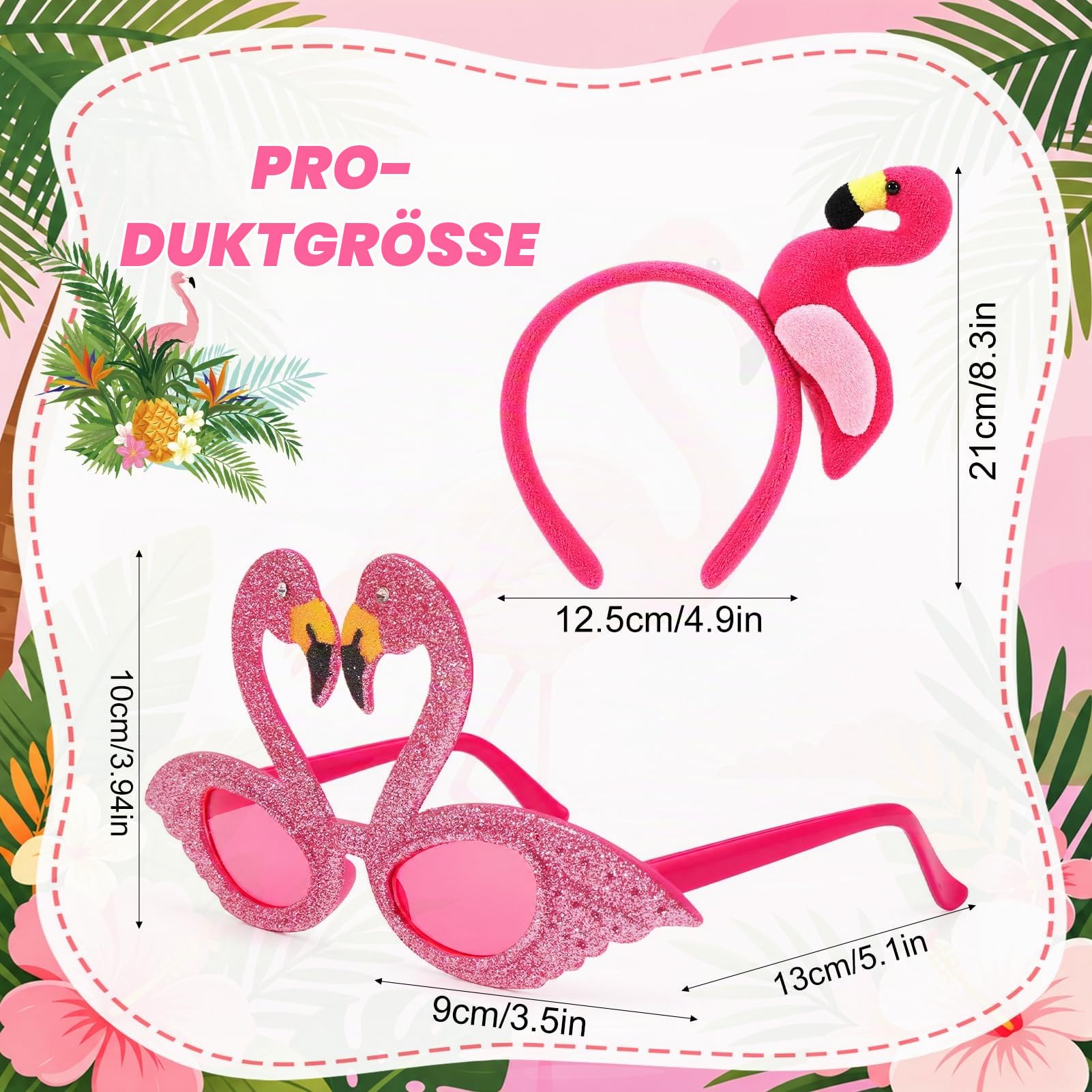 howaf-flamingo-kost-m-damen-set-5-teilig-rosa-hawaii image 2
