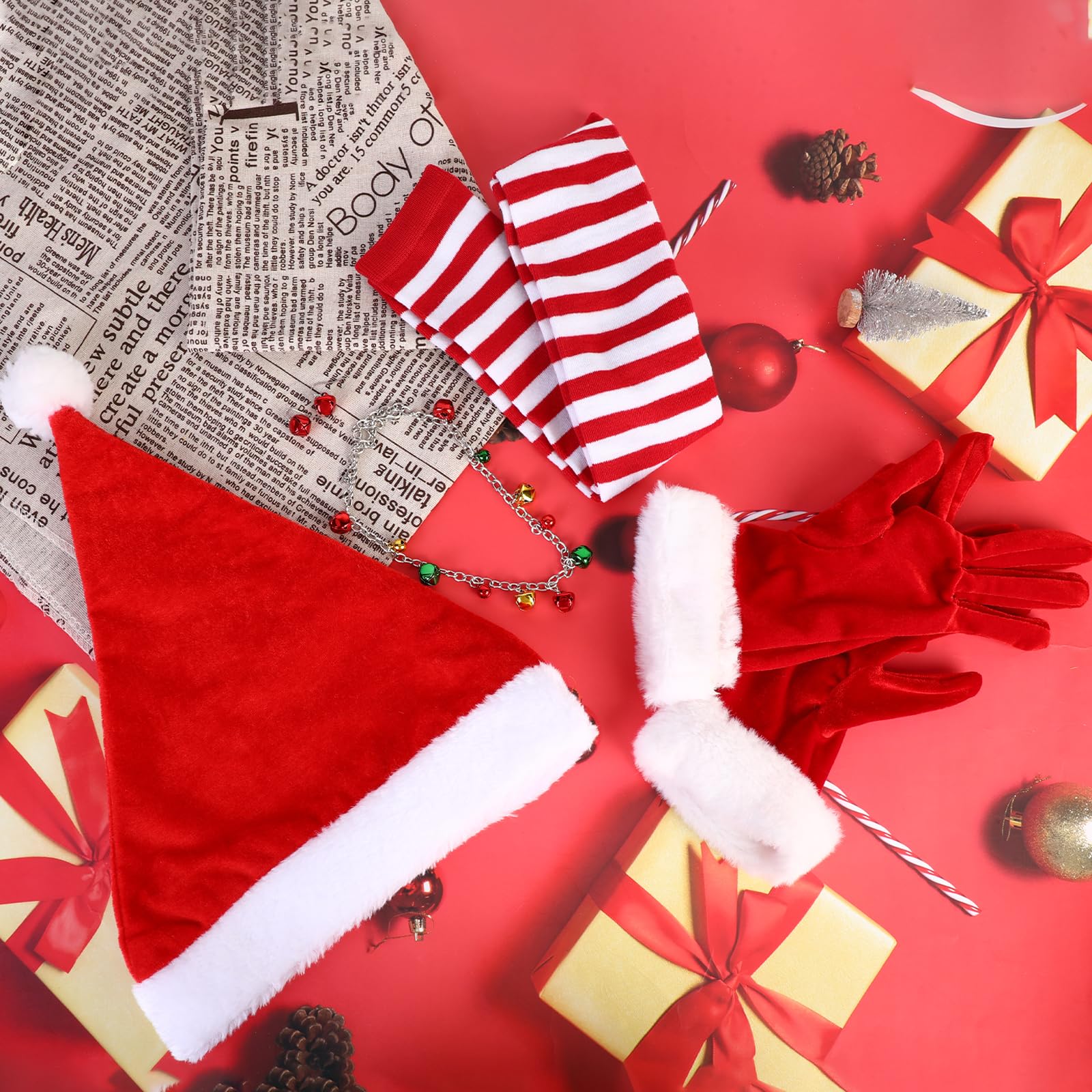 howaf-weihnachtsmann-kost-m-damen-set-m-tze-kniestr-mpfe-rot-wei image 4