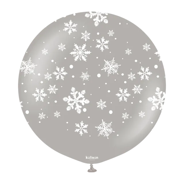 kalisan-new-year-snowflake-grey-luftballon-24-schneeflocke-wei image 1