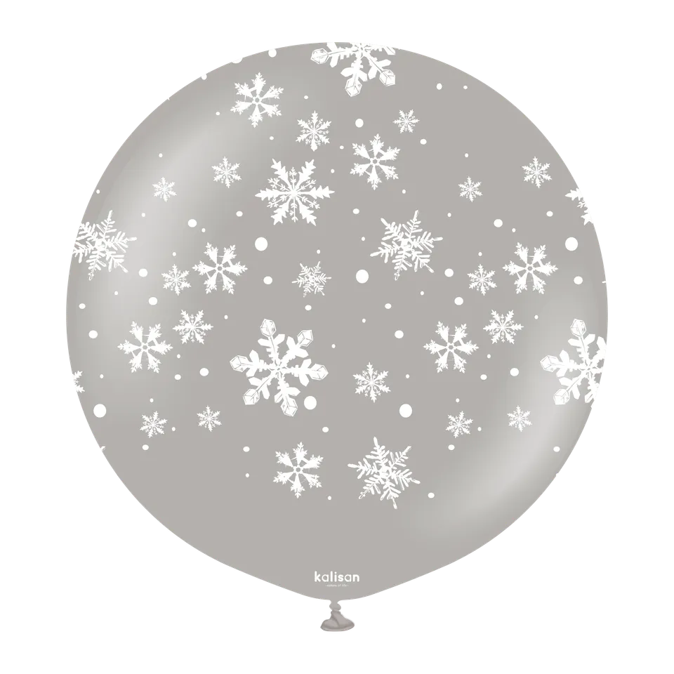 kalisan-new-year-snowflake-grey-luftballon-24-schneeflocke-wei image 1