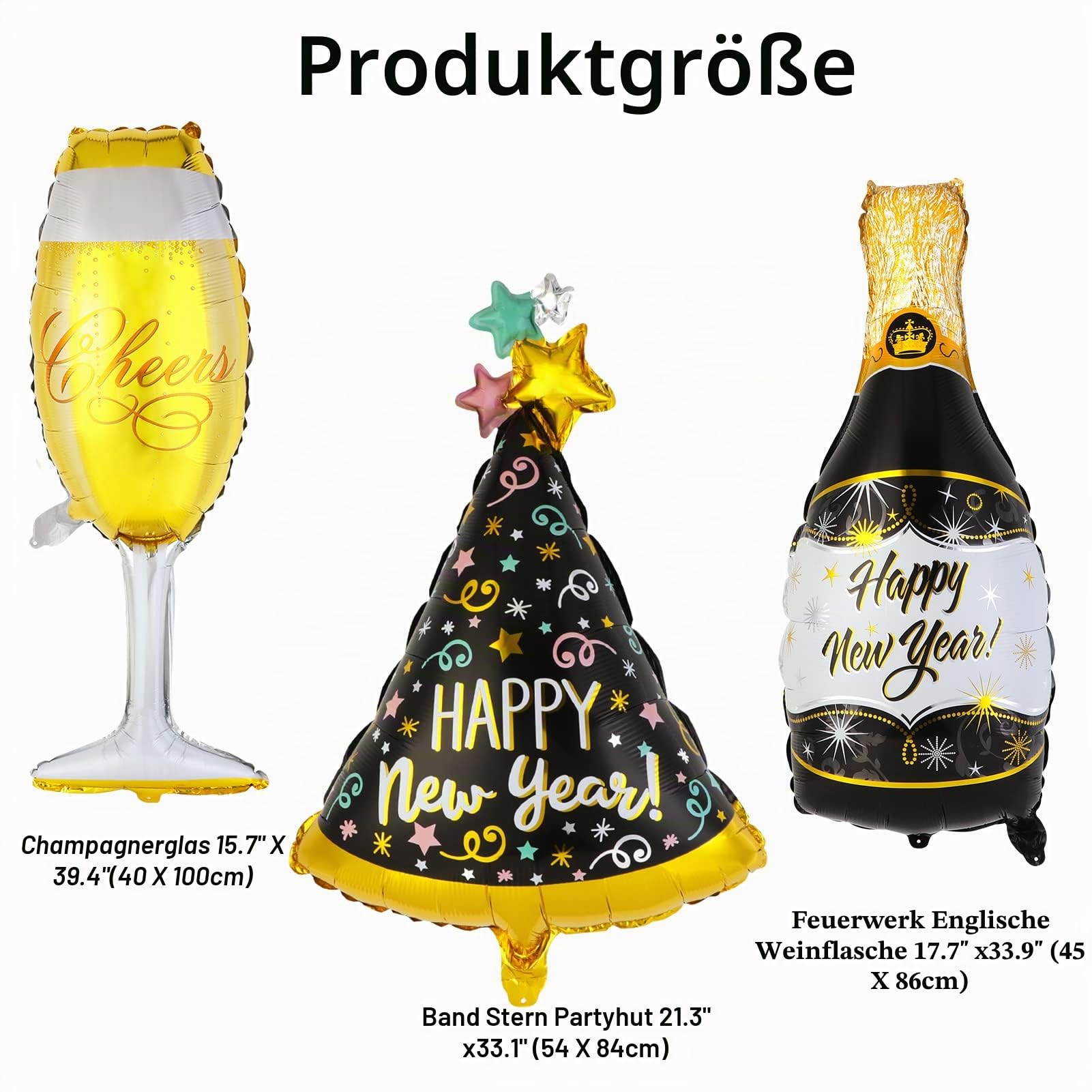 howaf-silvester-deko-2027-folienballons-8er-set-schwarz-gold image 2