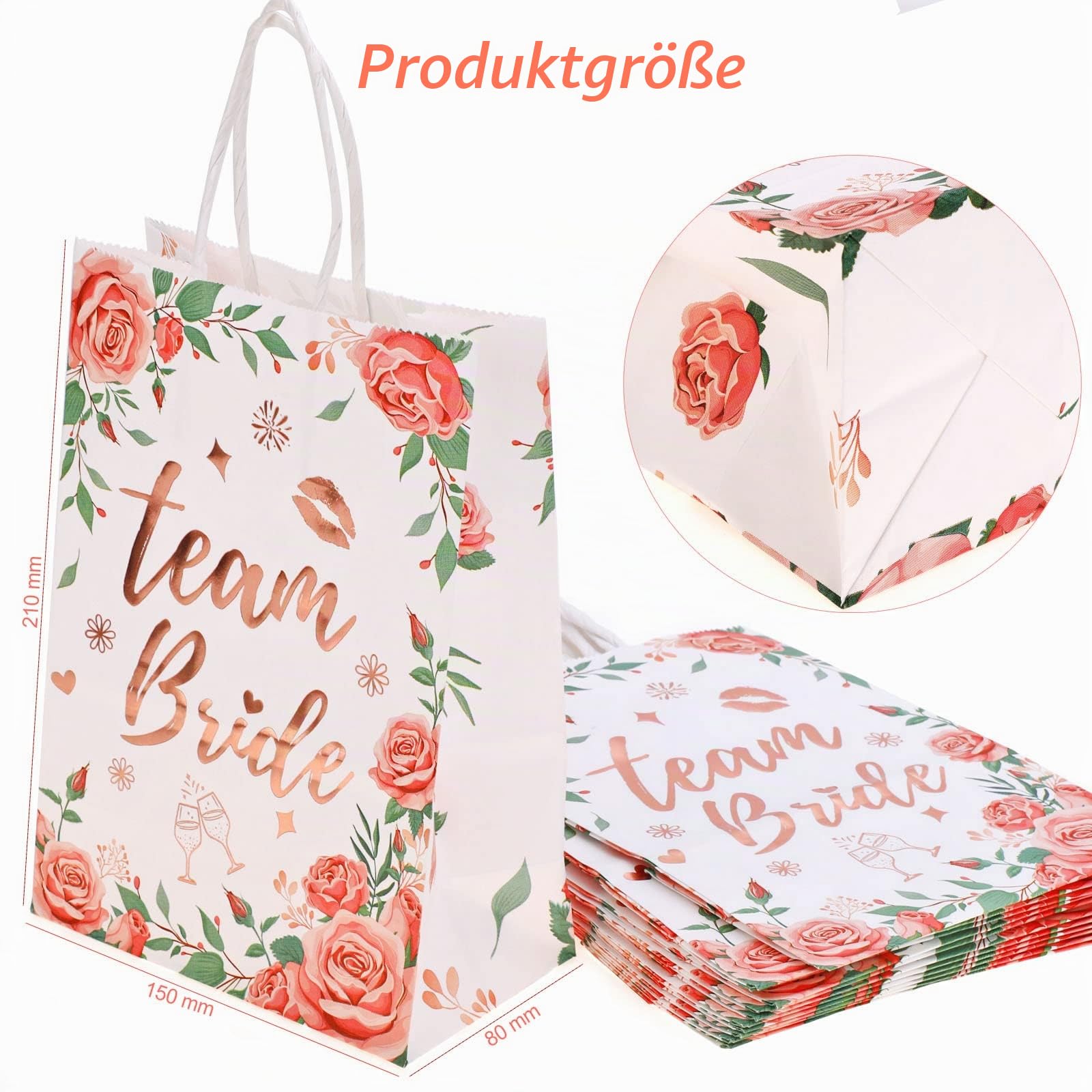 howaf-jga-geschenkt-ten-team-bride-12-st-ck-ros-gold-blume image 2