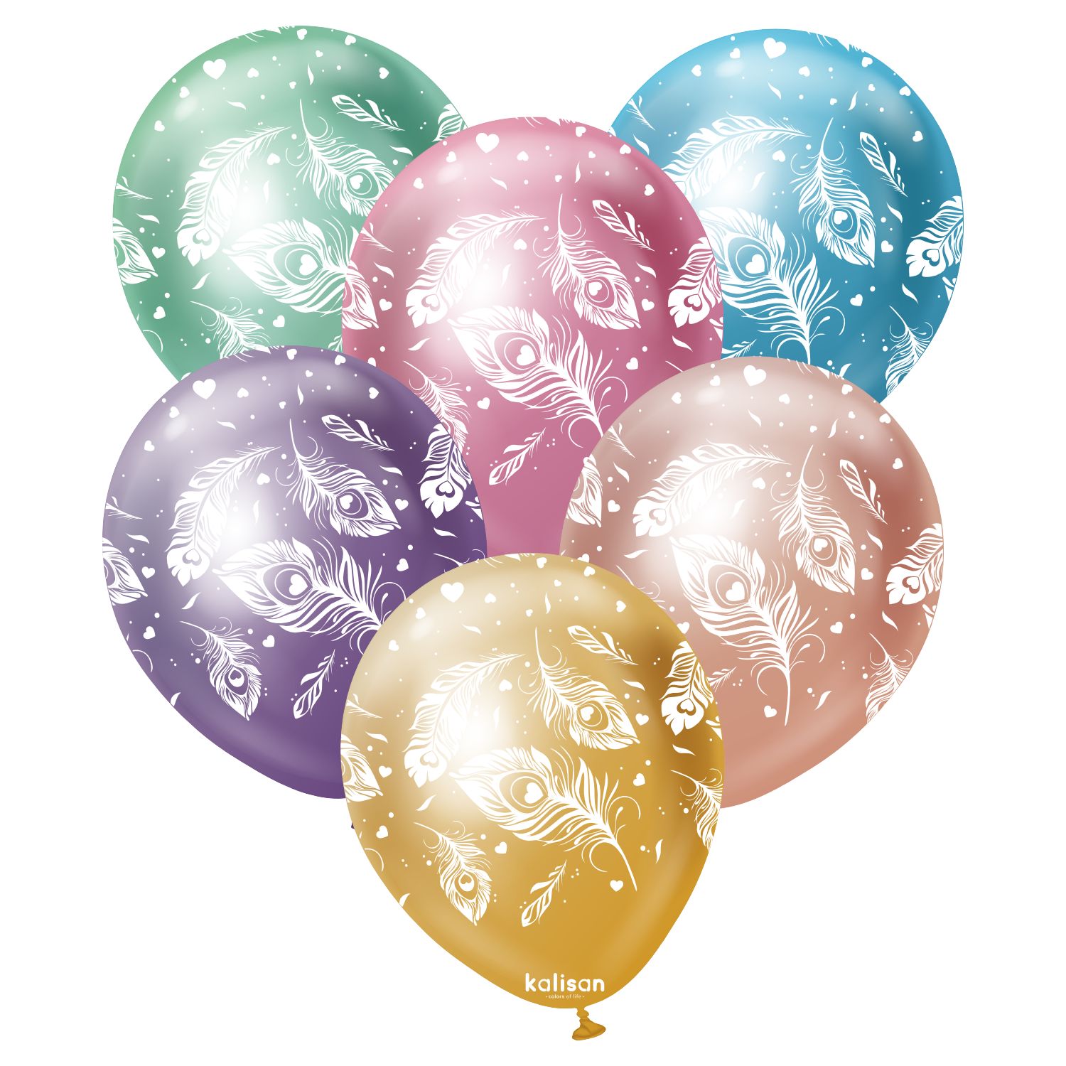kalisan-birthday-theme-feather-mirror-ballons-12-zoll-25-st-ck-spiegel image 1