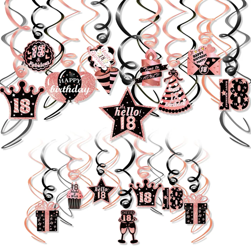 howaf-18-geburtstag-h-ngedeko-rosegold-30-tlg-girlande image 1