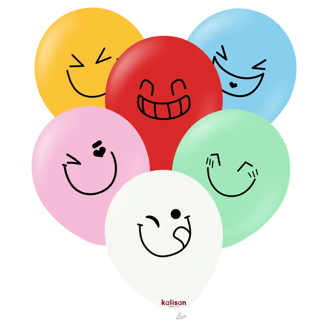 kalisan-party-theme-emojis-luftballon-12-zoll-25-st-ck image 1