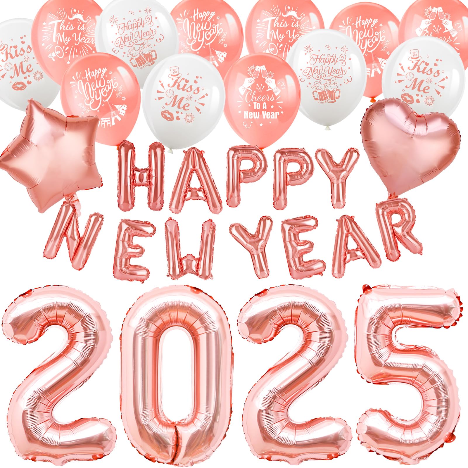 howaf-silvester-deko-2025-ros-gold-2025-ballons-girlande-set image 1