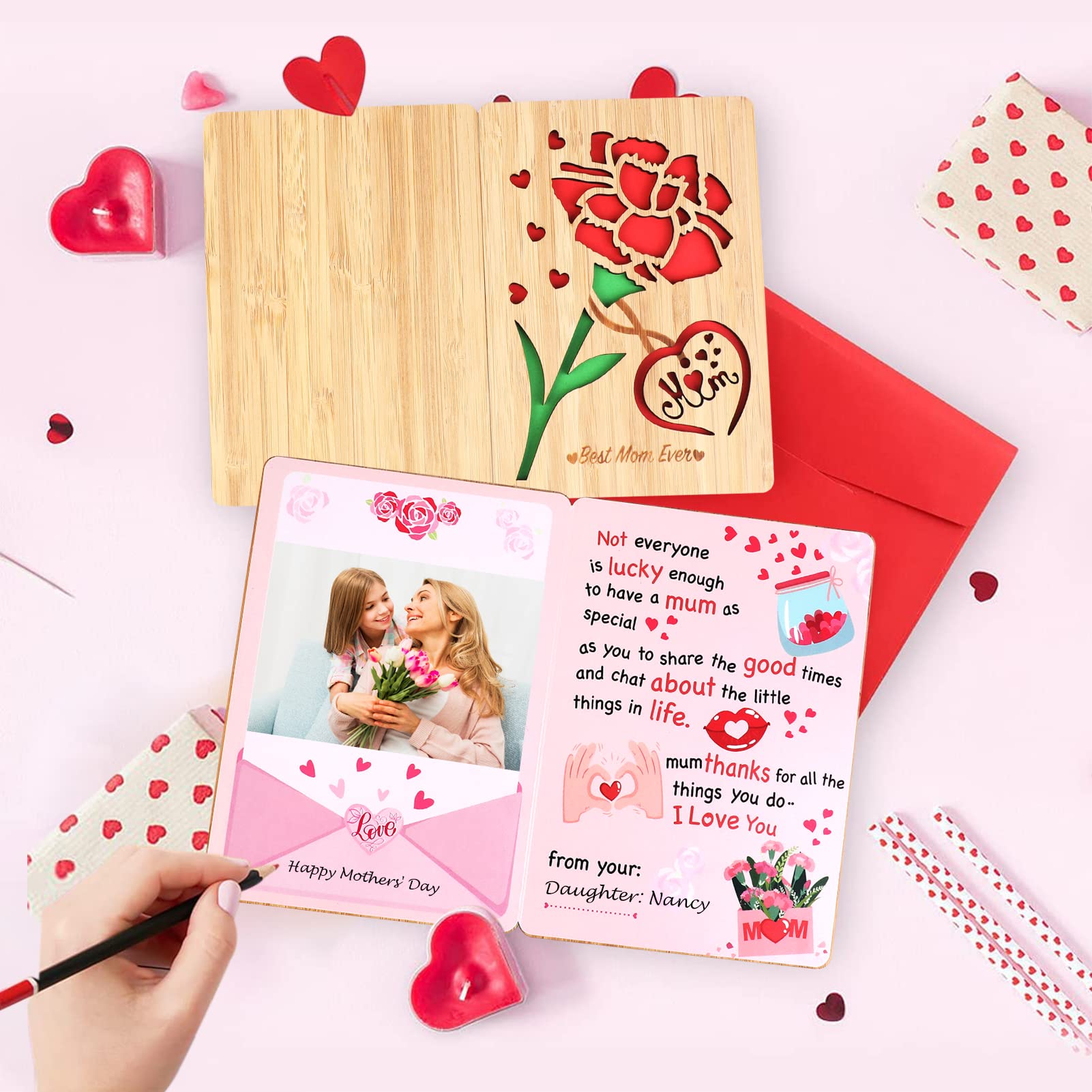 howaf-muttertagskarte-bambus-best-mum-ever-mit-umschlag image 5