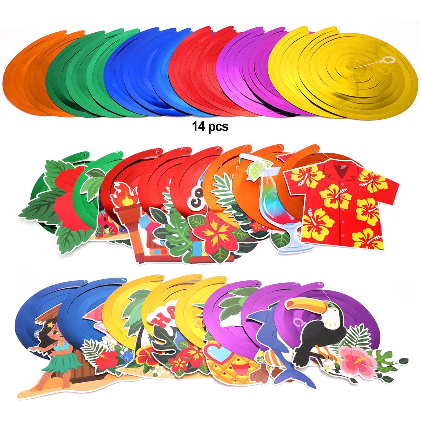 howaf-hawaii-h-ngedeko-bunt-30-teile-deckenh-nger-spiralen image 5