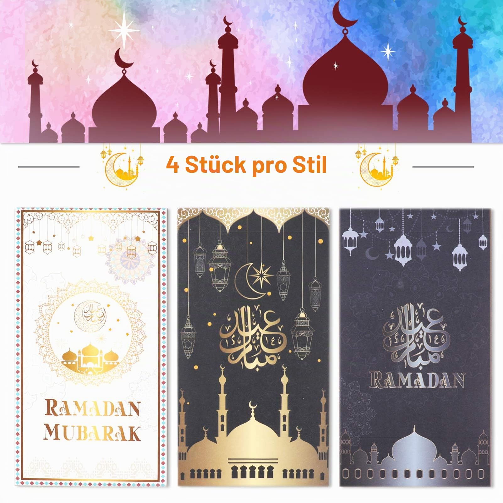 howaf-eid-mubarak-papiert-ten-12-stk-kraftpapier-12x22-cm image 2