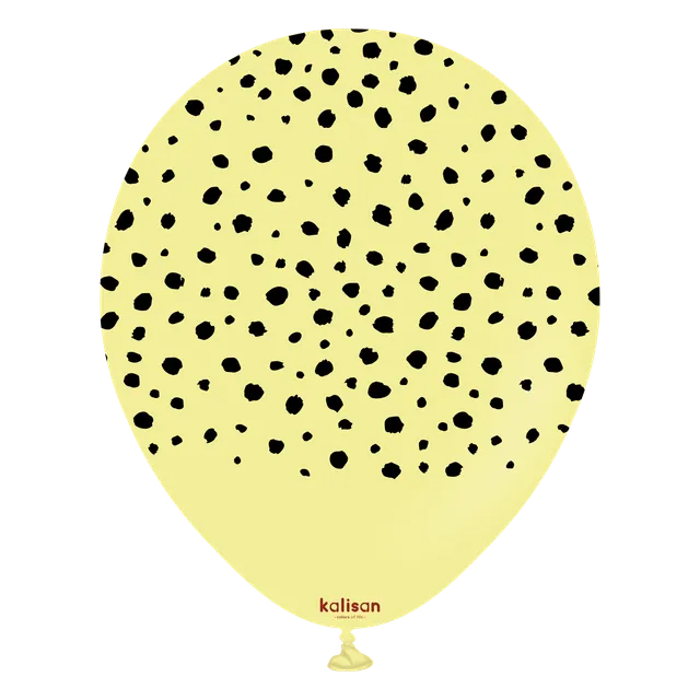 kalisan-safari-cheetah-macaron-yellow-luftballons-12zoll-25st image 1