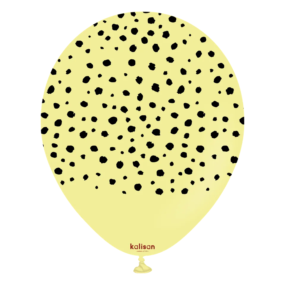 kalisan-safari-cheetah-macaron-yellow-luftballons-12zoll-25st image 1