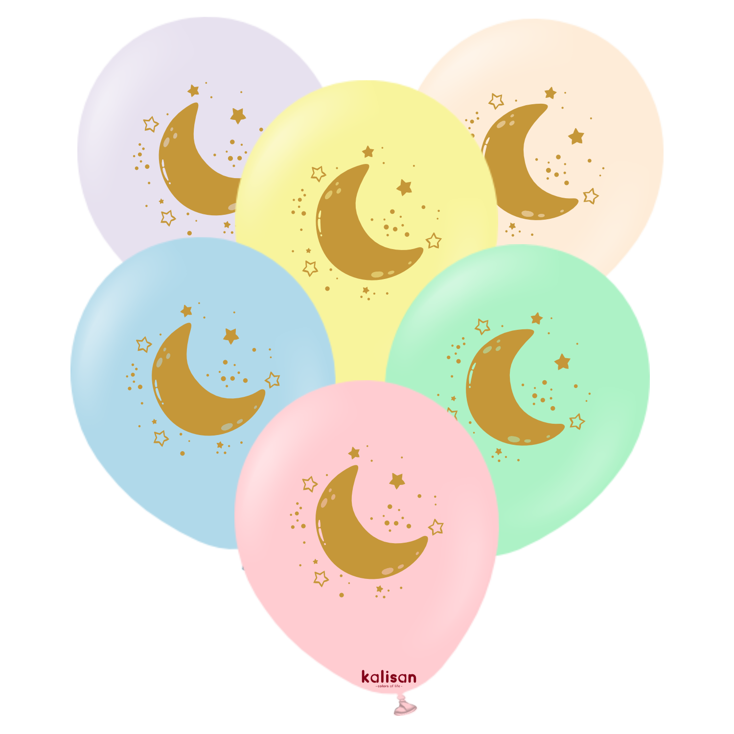 kalisan-baby-shower-half-moon-gold-luftballons-25-st-ck-macaron image 1