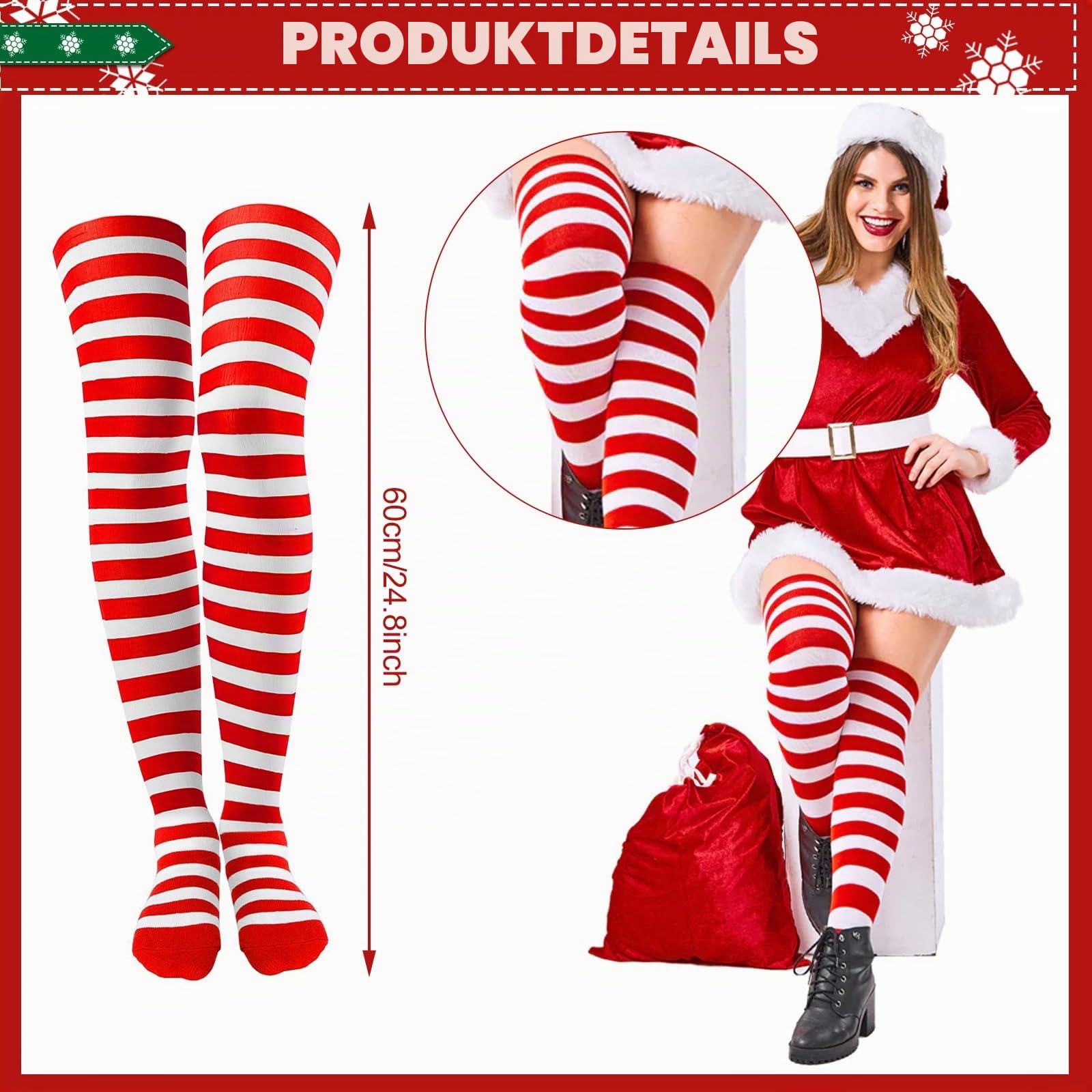 howaf-weihnachtsmann-kost-m-damen-set-m-tze-kniestr-mpfe-rot-wei image 3