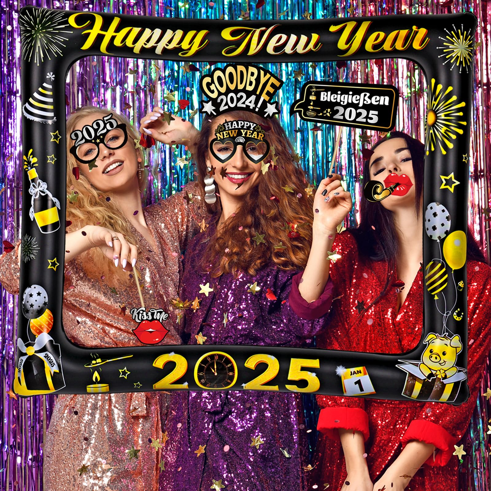 howaf-silvester-deko-2025-fotorahmen-aufblasbar image 7