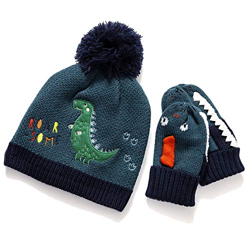 tacobear-winterm-tze-kinder-gr-ner-dinosaurier-handschuhe image 8