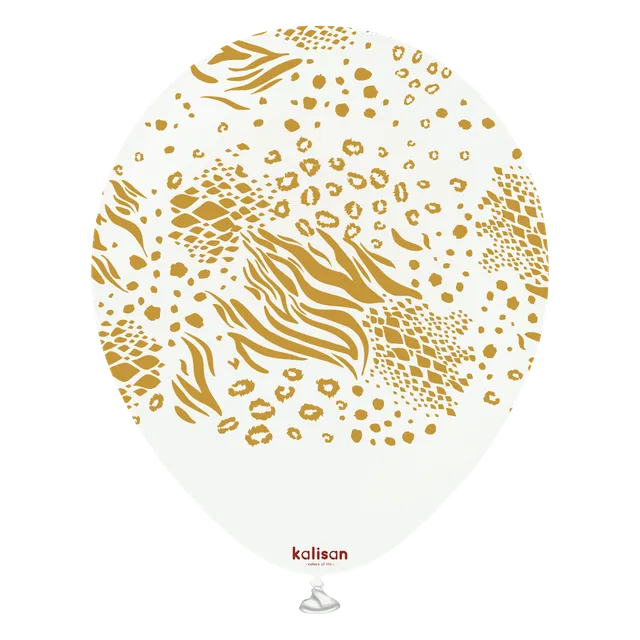 kalisan-safari-mutant-white-gold-luftballon-12-zoll-25-st-ck image 1