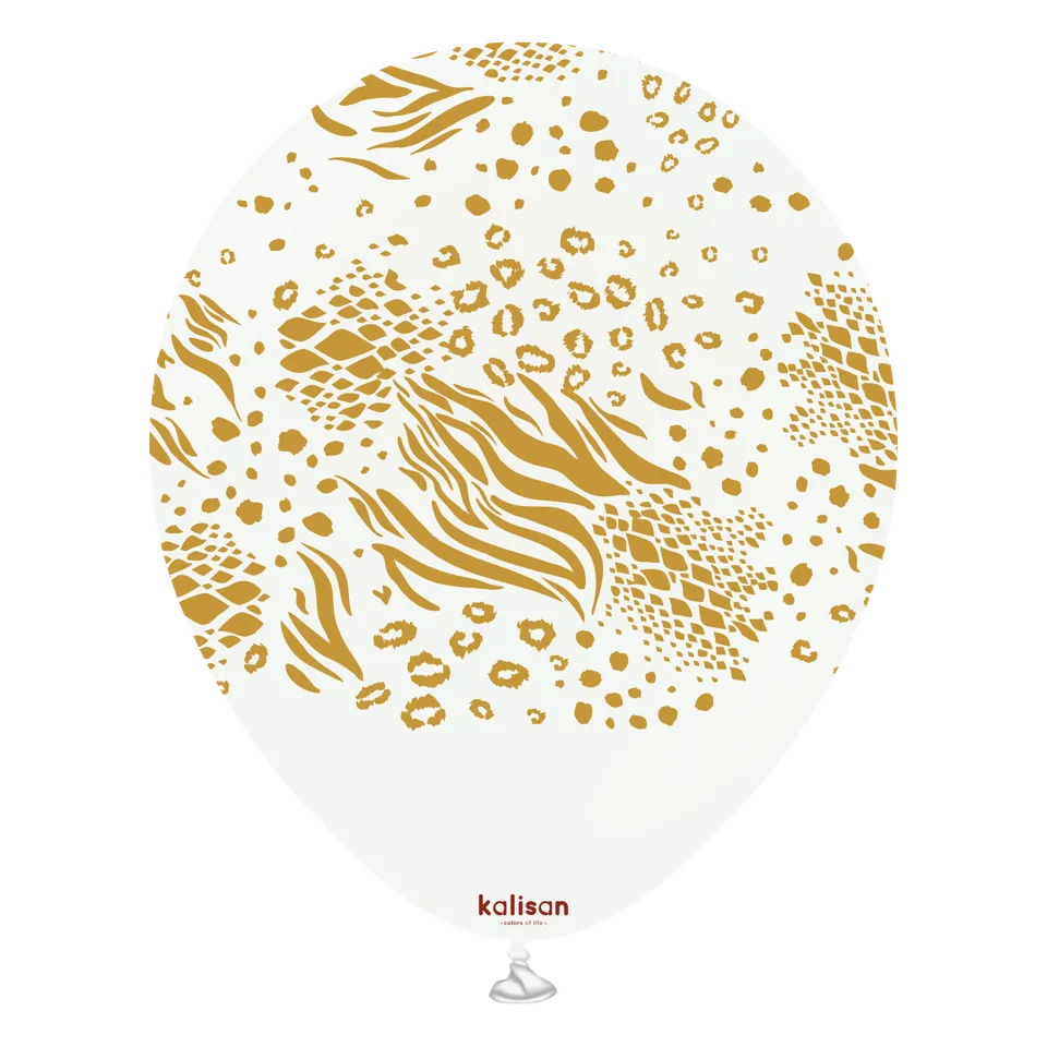 kalisan-safari-mutant-white-gold-luftballon-12-zoll-25-st-ck image 1