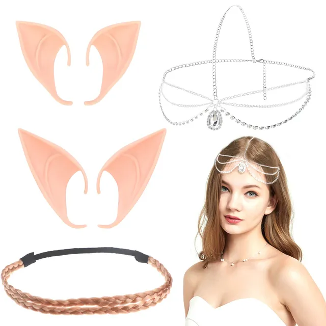 howaf-elfenohren-set-wei-latex-mit-kopfkette-10-12cm image 1