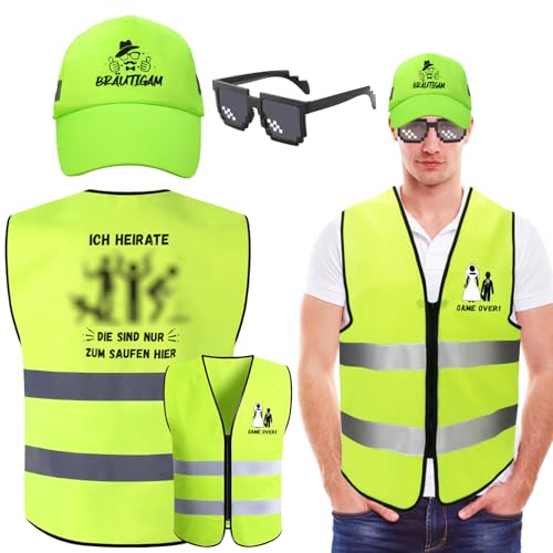 howaf-jga-m-nner-weste-kost-m-set-mit-br-utigam-hut-sonnenbrille image 7