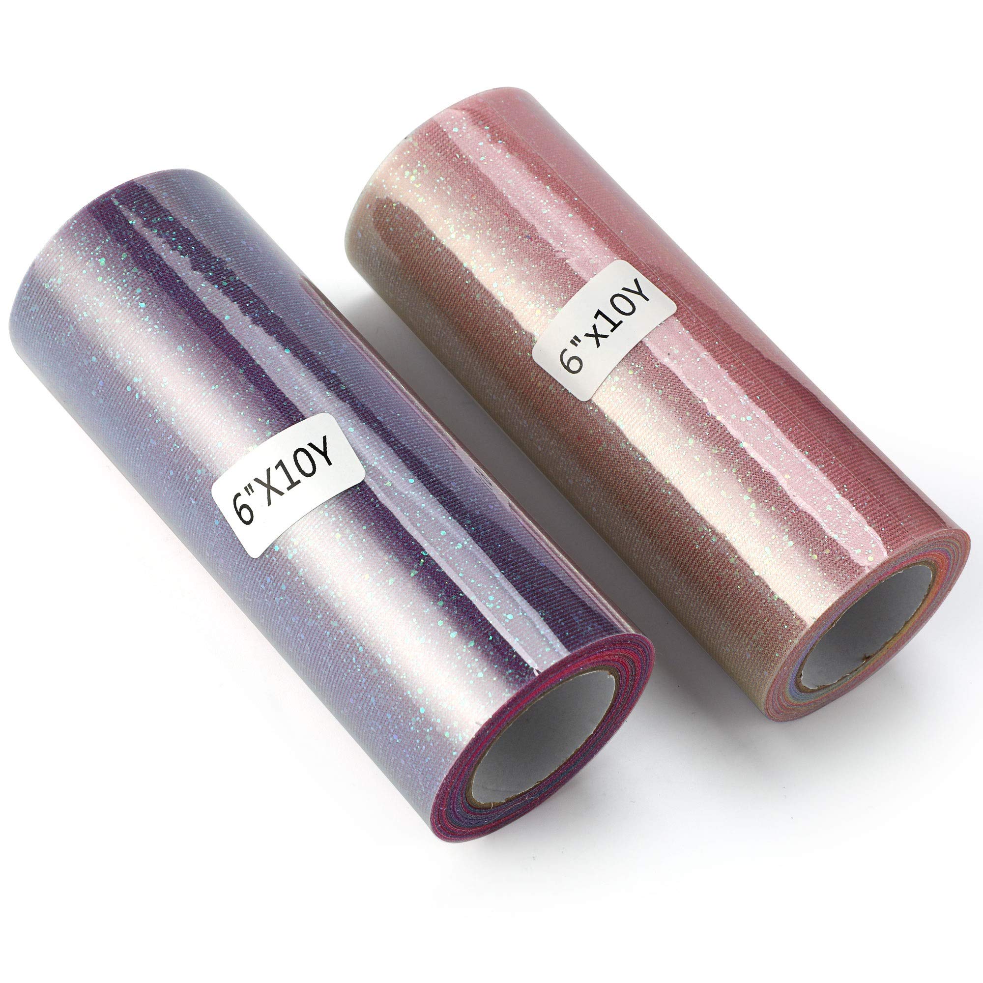 howaf-t-llrolle-regenbogen-glitzer-t-llstoff-2-rollen-15cm image 2
