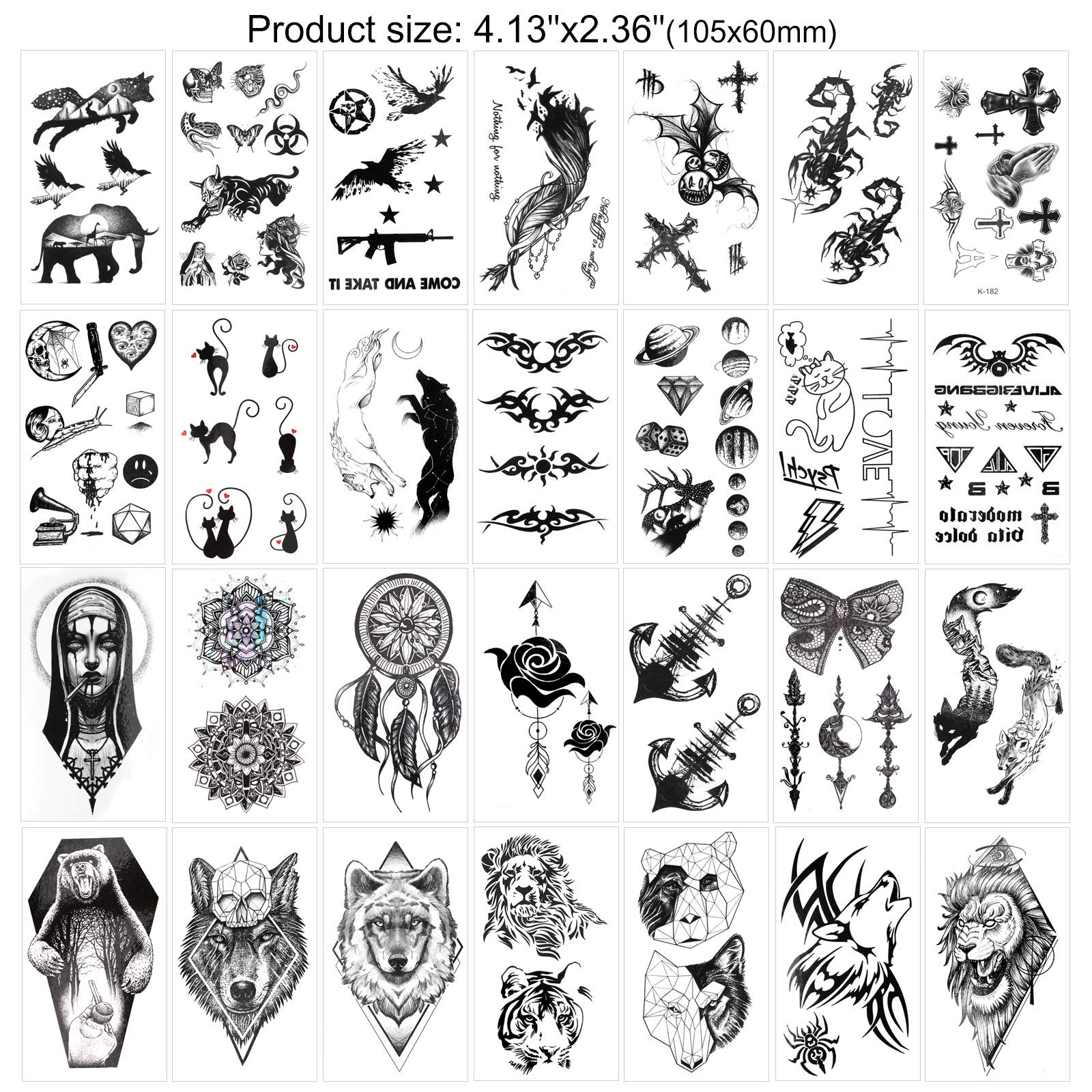 howaf-tempor-re-tattoos-schwarz-klein-60-bl-tter-set image 3