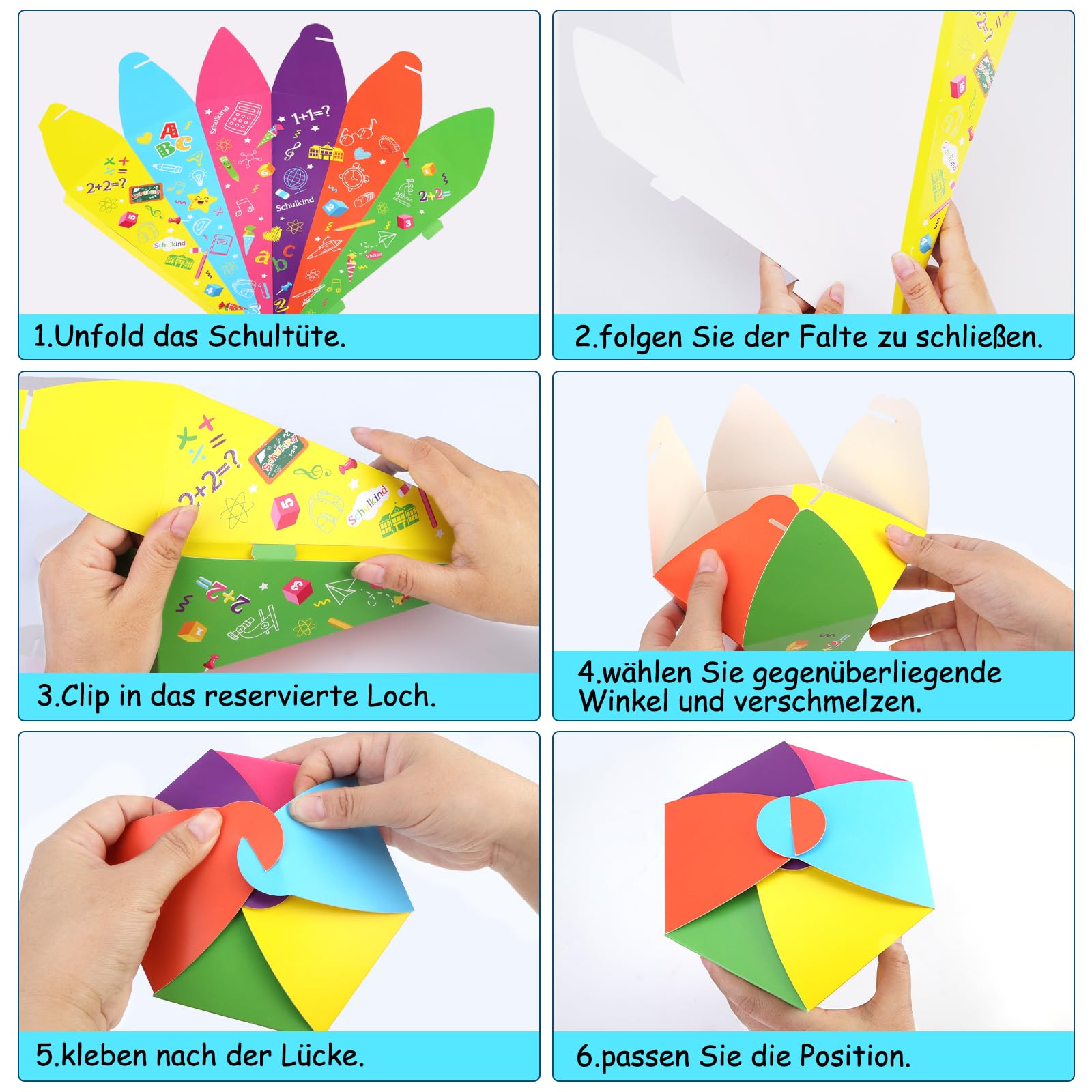 howaf-schult-te-33cm-4er-set-geschwister-zuckert-te-bunt image 4