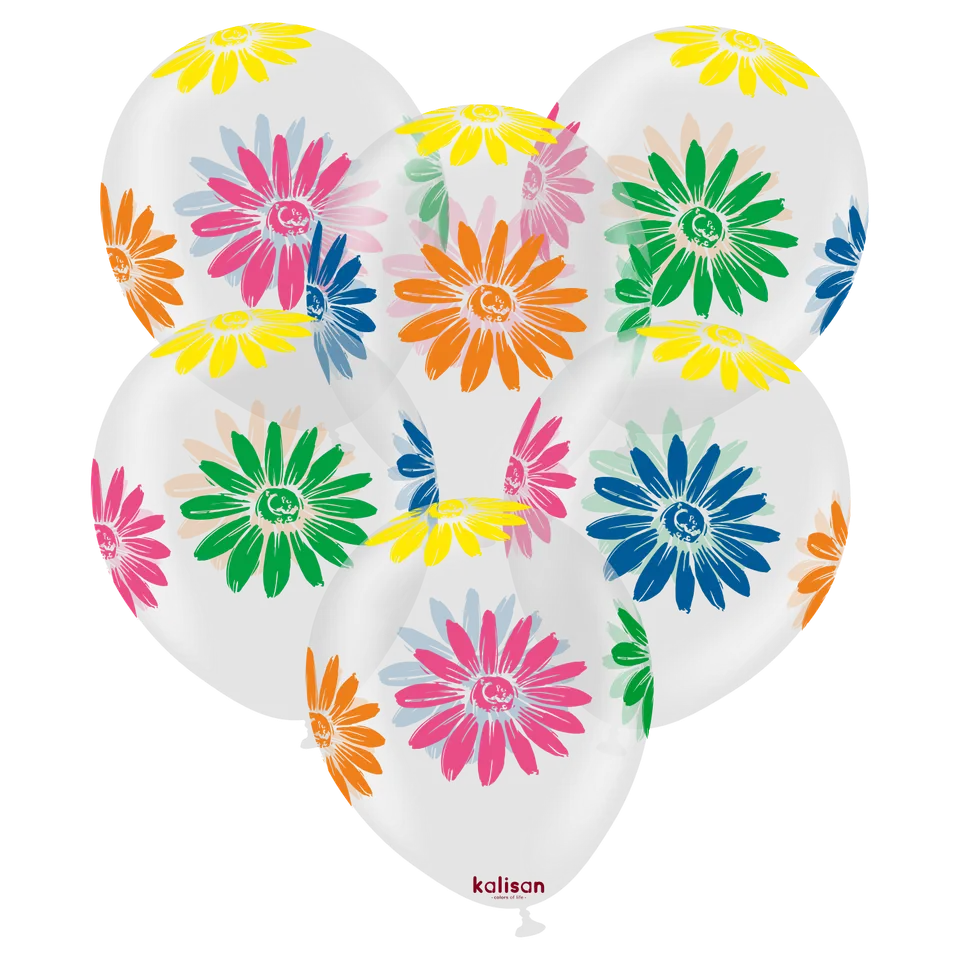 kalisan-fruits-colorful-flowers-luftballon-12-25-st-ck-transparent image 1